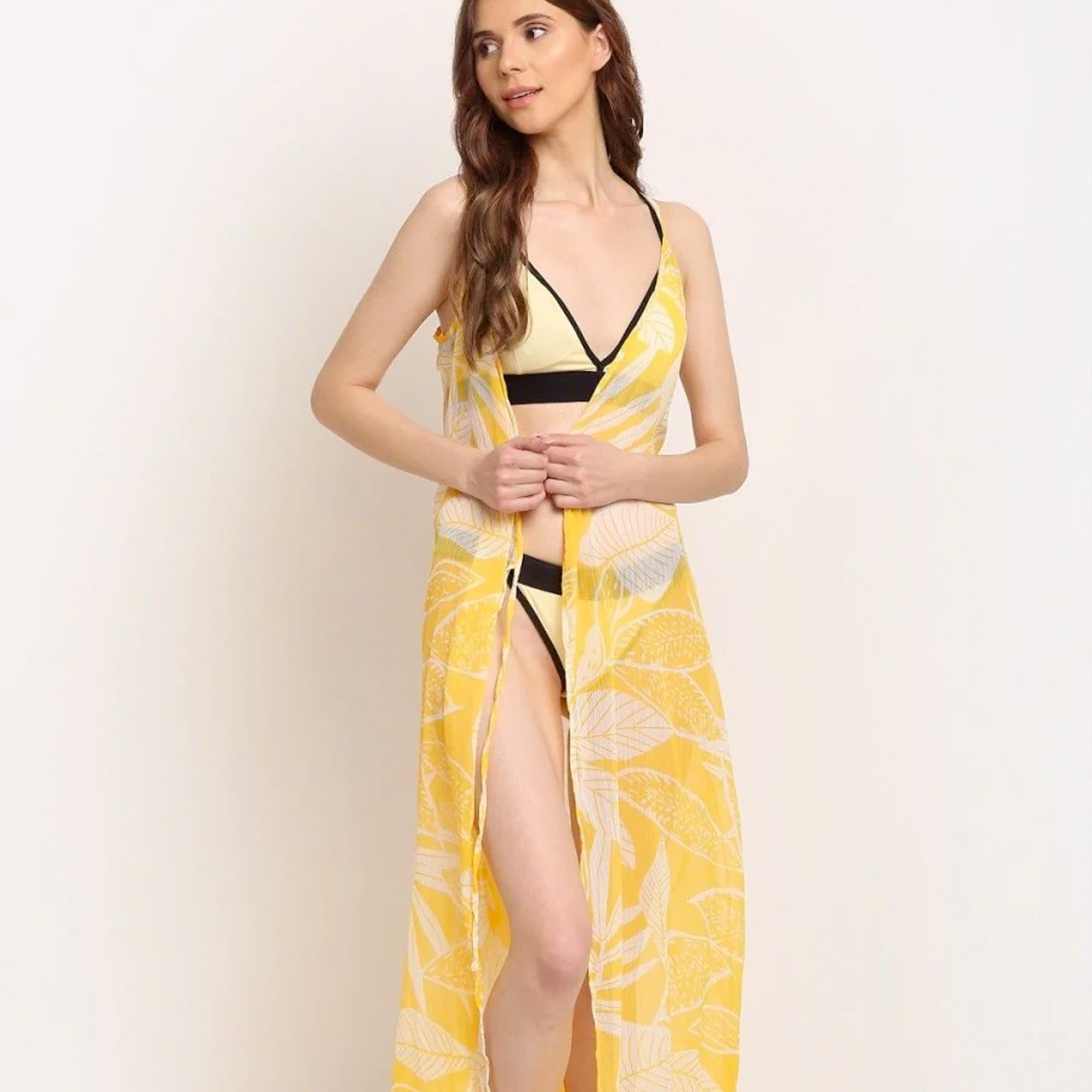Tropical Wrap Around Beachwear Dress
