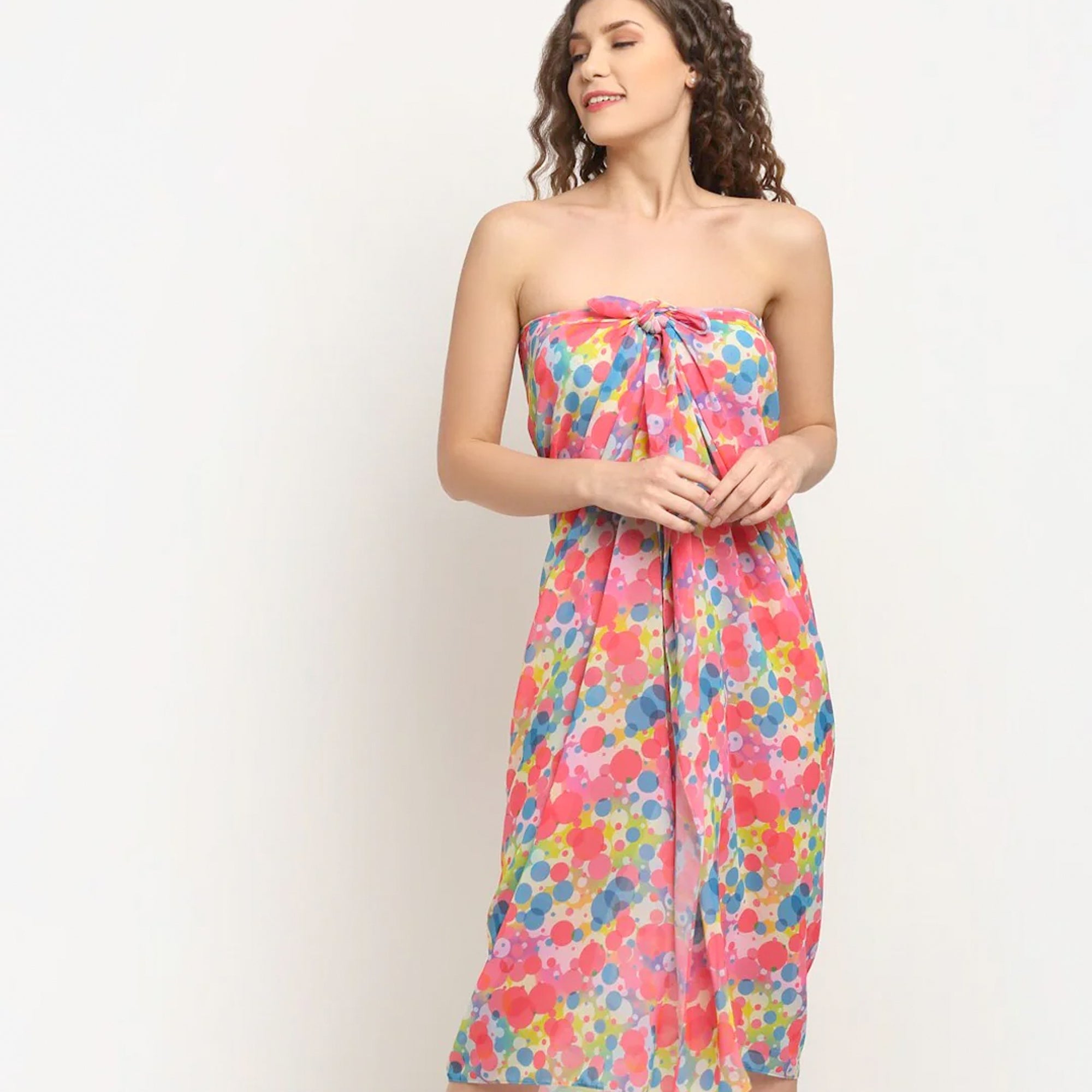 Multicoloured Abstract Printed Sarong