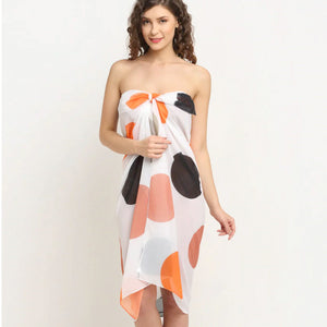 White & Printed Sarong