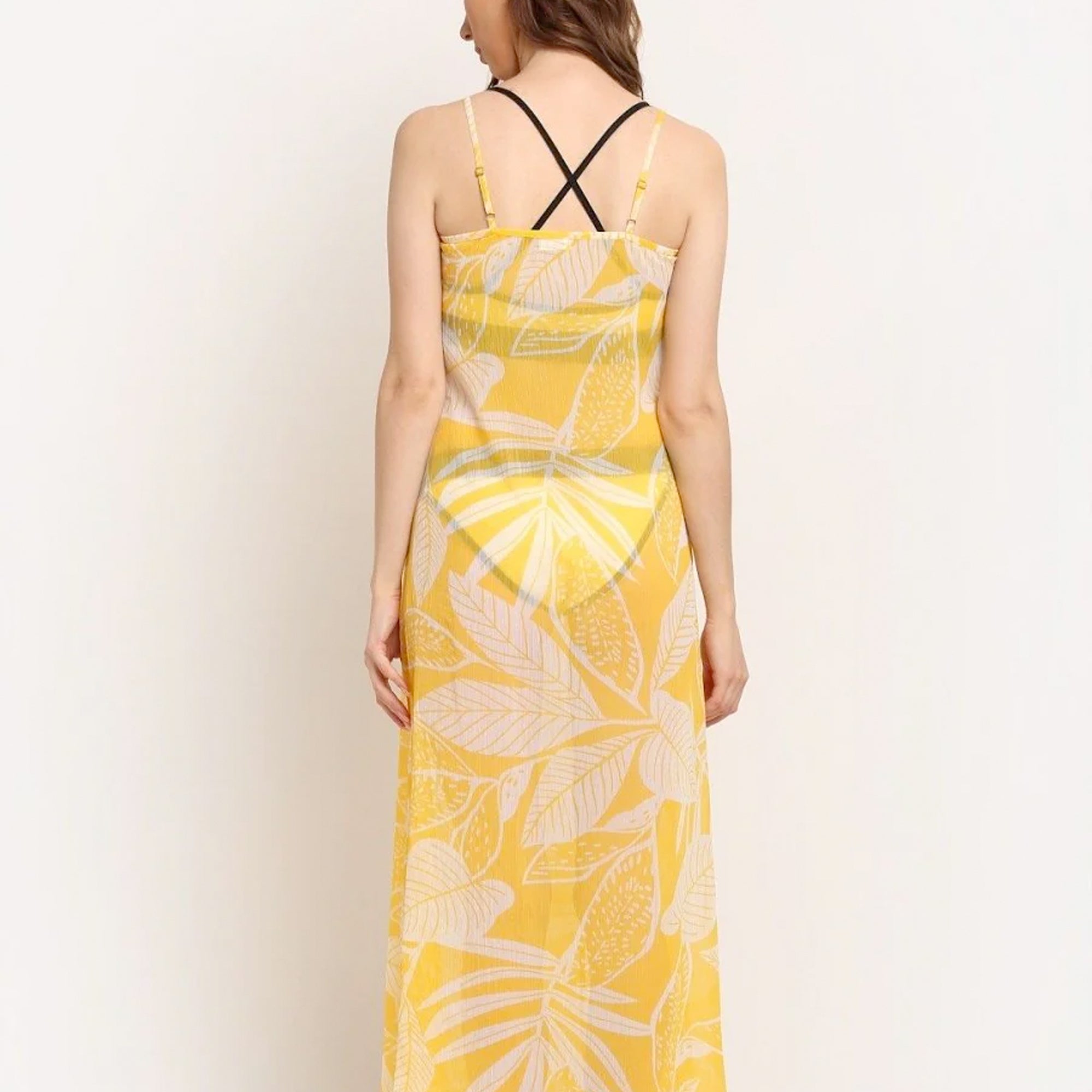 Tropical Wrap Around Beachwear Dress
